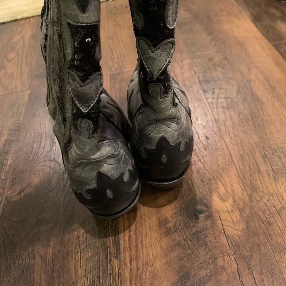 CORRAL Eagle Sequin Inlay Snip Toe Cowgirl Boots - Picture 5 of 10